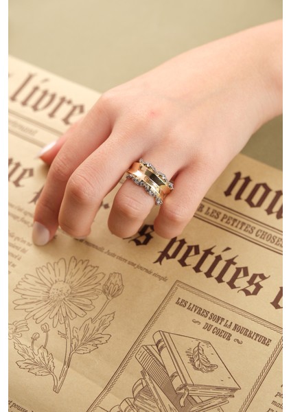 Gold Özel Tasarım Zirkon Taşlı Kraliçe Tacı Yüzük fiyatları