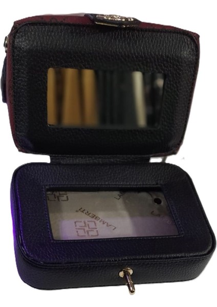 Bordo Mini Aynalı El Çantası modelleri