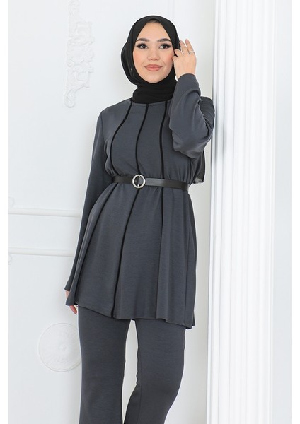 River Tunik Pantolon Ikili Takım 1299 - Antrasit