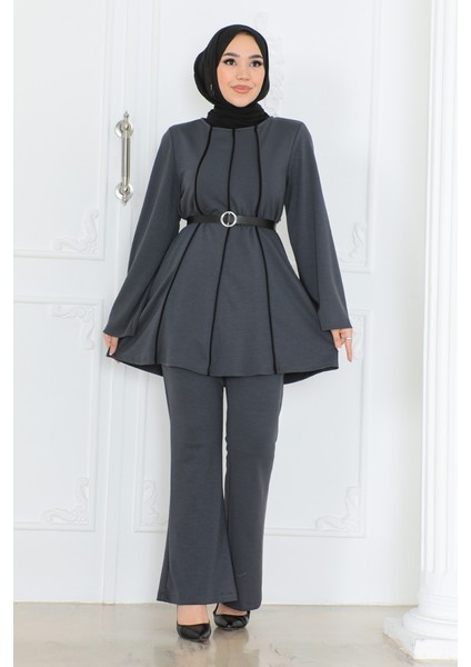 River Tunik Pantolon Ikili Takım 1299 - Antrasit