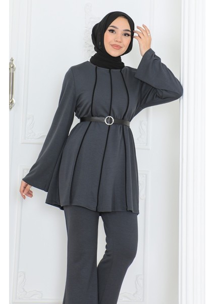 River Tunik Pantolon Ikili Takım 1299 - Antrasit