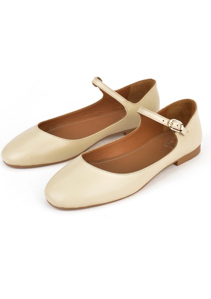 Ziya, Hakiki Deri Kadın Babet 1511044Z104 Bej