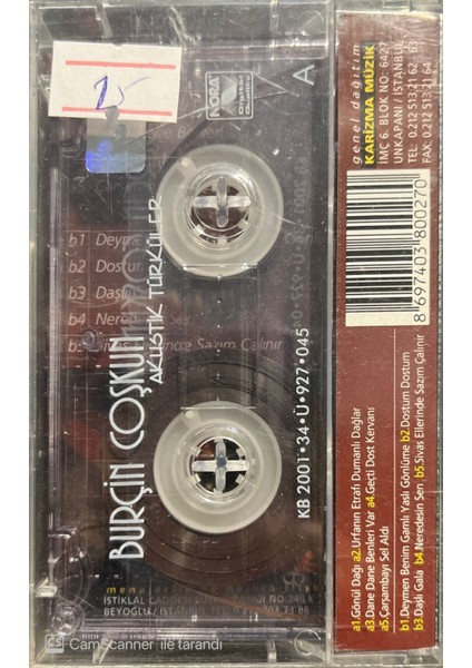 Burçin Gitarımla Türküler Söyledim Kaset