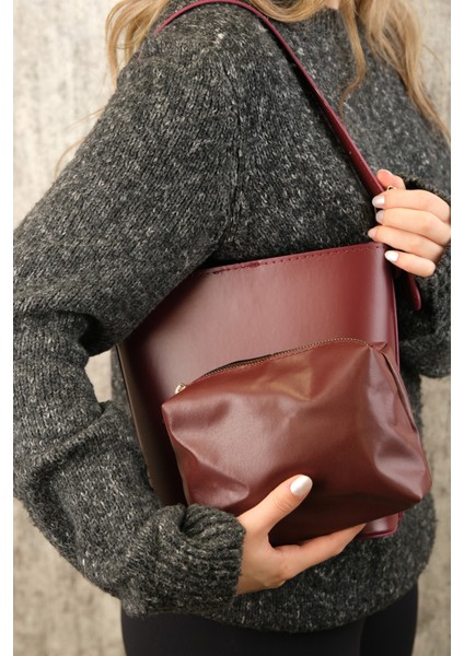 Çildan Womens Çift Taraflı Model Süet ve Deri Tasarım Yavrulu El ve Omuz Çantası fırsatları