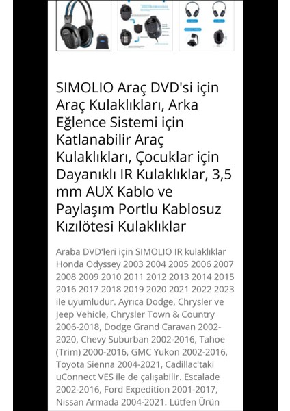 Kulaklık, Çocuklar Için Kızılötesi Kulaklık, Araba Kulaklığı, Kulak Üstü Kulaklık fırsatları