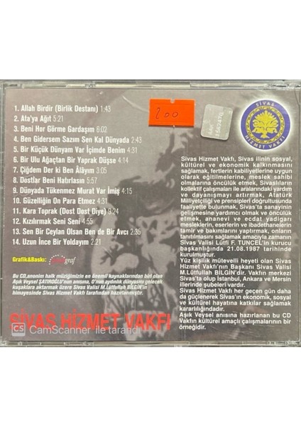 Aşık Veysel – Bir Ulu Ağaçtan CD