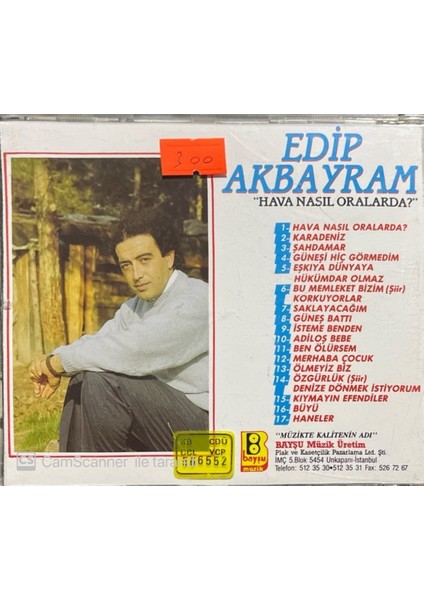 Edip Akbayram – Hava Nasıl Oralarda Sarı Bandrollü CD