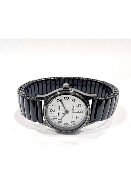 Yaylı Kordonlu, Retro Tasarım, Vintage Tasarım, Klasik, Siyah Renkli Kol Saati