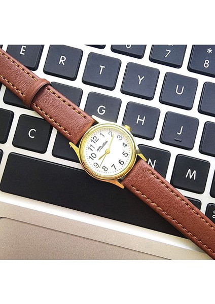 Retro Kadın Kol Saati, Vintage Tasarım, Klasik Tasarım, Altın / Gold Rengi, Minimal, Kayışlı modelleri
