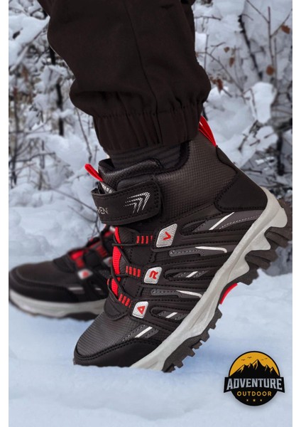 ARV265 Termal Erkek Çocuk Trekking Bot Siyah Kırmızı fiyatları
