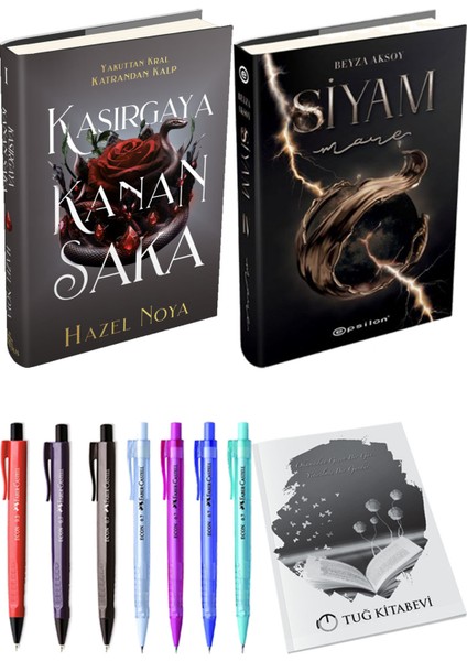 Siyam 4 Mare (Ciltli) ve Ephesus Yayınları Kasırgaya Kanan Saka 1 (Ciltli) Hazel Noya 2li Set
