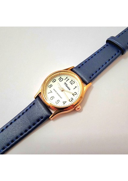 Vintage Kadın Kol Saati, Retro Tasarım, Yuvarlak, Deri Kordon, Mavi Kordon, Kolay Kullanım fırsatları