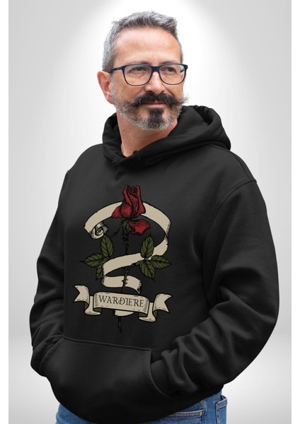 Gözlüklü Kedi Çift Tasarım Erkek Kadın Siyah Dijital Baskılı Kapüşonlu Sweatshirt Hoodie