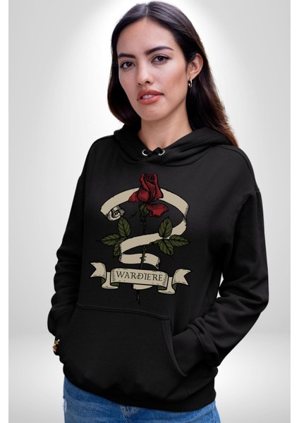 Gözlüklü Kedi Çift Tasarım Erkek Kadın Siyah Dijital Baskılı Kapüşonlu Sweatshirt Hoodie fiyatları
