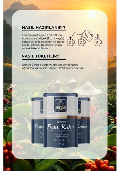 Form Kahvesi 8 Farklı Kahve ve Spirulina Içerikli 100 G +100G fiyatları