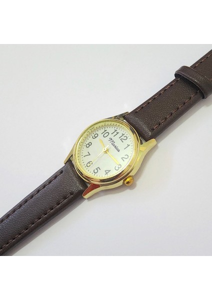 Retro Kadın Kol Saati, Vintage Tasarım, Klasik Tasarım, Altın / Gold Rengi, Minimal, Kayışlı fırsatları