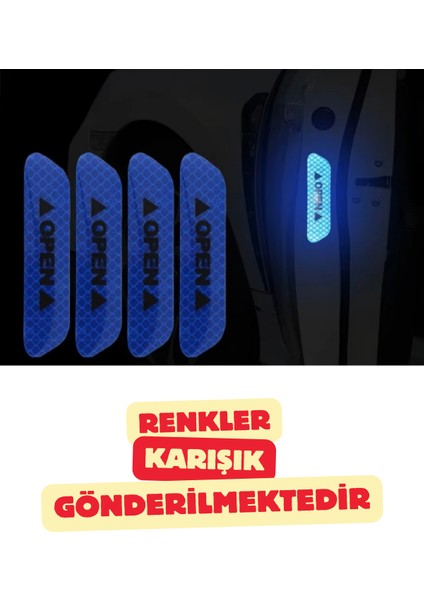 6 Adet Rekletfir Araç Bagaj Yan Kapısı Sticker Işık Yayıcı Yazılı Araba Otomobil Aksesuarı