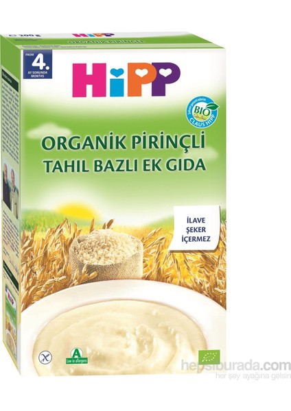 Organik Pirinçli Tahıl Bazlı Kaşık Maması 200 gr - 6'lı