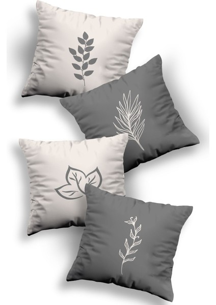 Tekno Trust Çift Tarafı Baskılı Özel Tasarım Premium Dekoratif 4lü Kırlent KILIFI(KOM238)