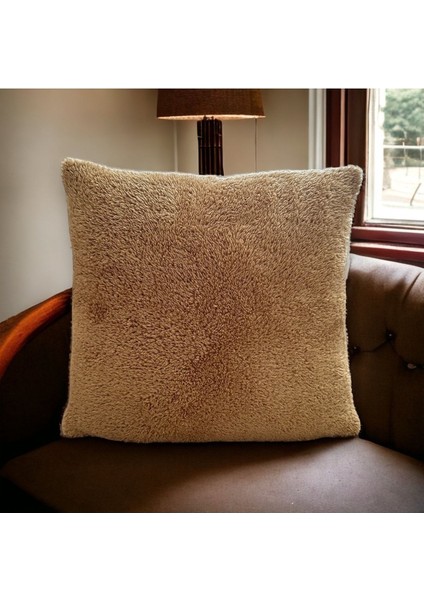 Tekno Trust Çift Taraflı Kuzu Peluş Teddy Puffy Polar Dekoratif Kırlent Kılıfı(Puffy-03) fiyatları