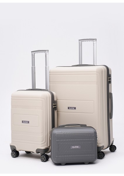 Premium Poliropilen Kırılmaz 3'lü Valiz Seti Büyük - Kabin Boy ve Makyaj V305