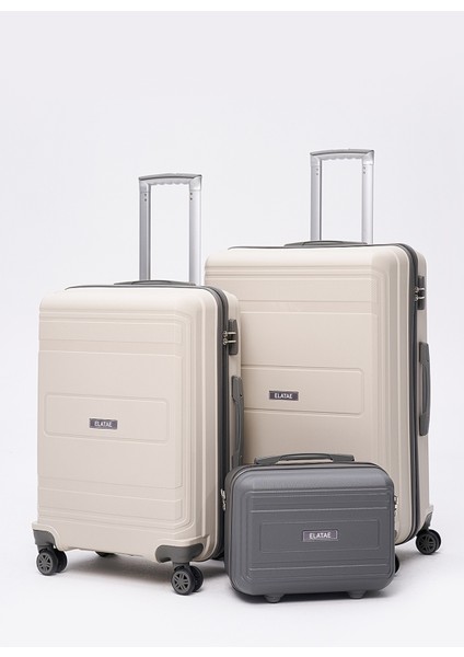 Premium Poliropilen Kırılmaz 3'lü Valiz Seti Büyük - Orta Boy ve Makyaj V305