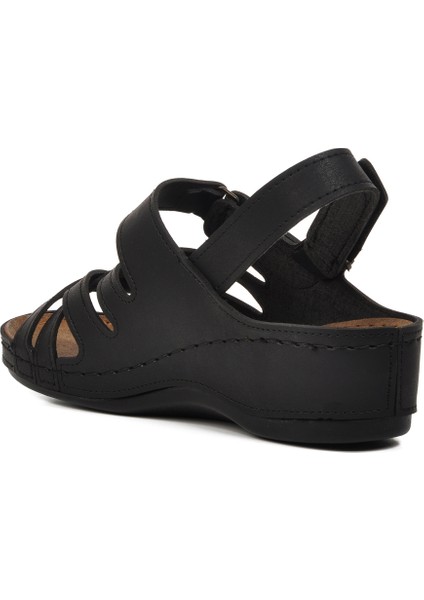 Siyah Kadın Düz Sandalet fırsatları