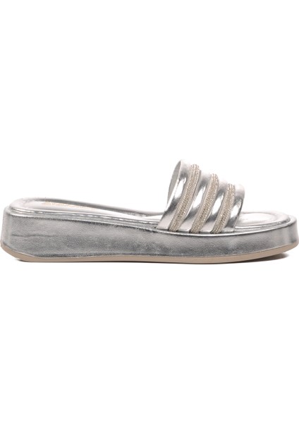 Gümüş Rugan Kadın Terlik modelleri