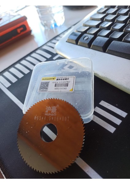Huhao 63 mm Cnc Testere Bıçağı Tungsten Çelik Karbür Metal Kesici Bıçaklar Paslanmaz Çelik Alüminyum Için 16 mm (Iç Çap) 63 x 4.5 x 16X80T
