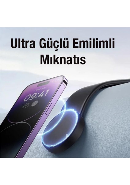 Alüminyum Elastik Katlanabilir Mgsafe Uyumlu Araç Içi Telefon Tutucu Masaüstü Telefon Tutucu
