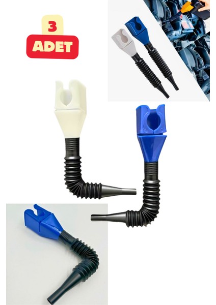 3 Adet Araç Yakıt Yağ Dökme Aparatı Araba Otomobil Pratik Kolayca Sıvı Dökme Hortumu