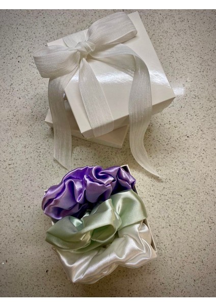 3’lü Premium Saten Saç Tokası Seti - Özel Hediye Kutusunda (Lila, A. Yeşil, Pembe) fiyatları