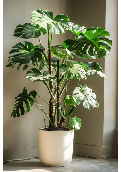 Delikli Deve Tabanı - 60-80 cm - Monstera Deliciosa - Popüler Bitki - Dolgun Formda