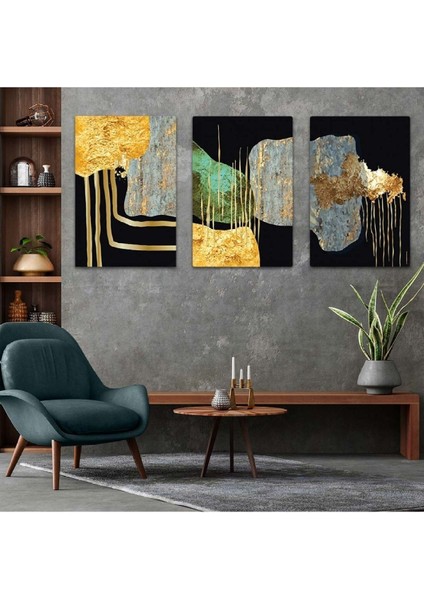 Kolaj Çizim 3'lü Mdf Tablo Set
