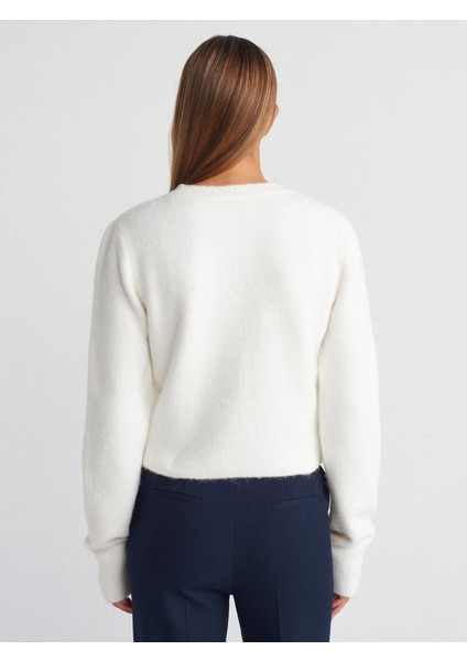 60273 Kadın V Yaka Düğmeli Triko Hırka fiyatları