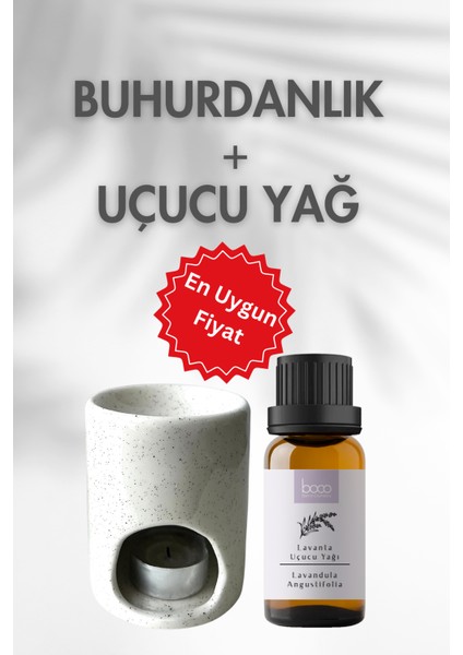 Buhurdanlık + Uçucu Yağ Doğal Seramik Meditasyon Spa Tütsülük Akış