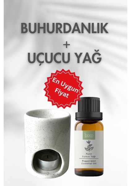 Buhurdanlık + Uçucu Yağ Doğal Seramik Meditasyon Spa Tütsülük Akış