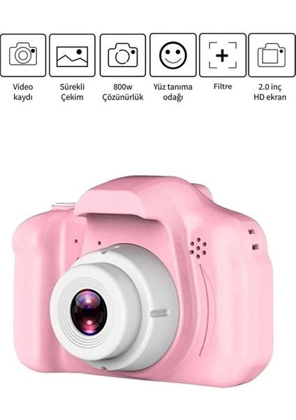Idragon® Dijital Fotoğraf Makinesi Çocuk Mini 1080P Hd Kamera Selfie indirimleri