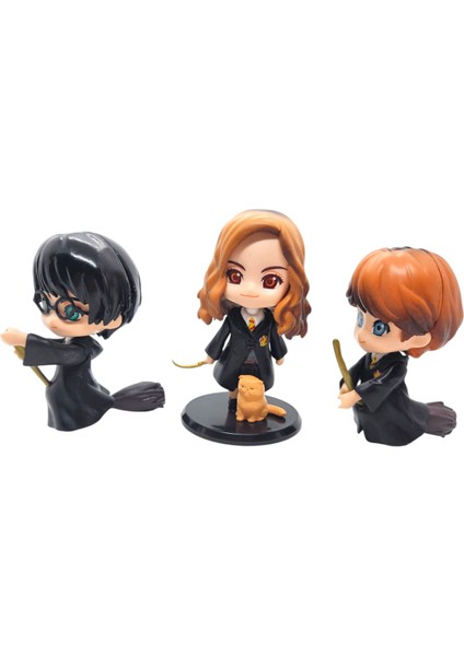 Harry Potter Figür Seti 3'lü-Harry Hermione Ron modelleri