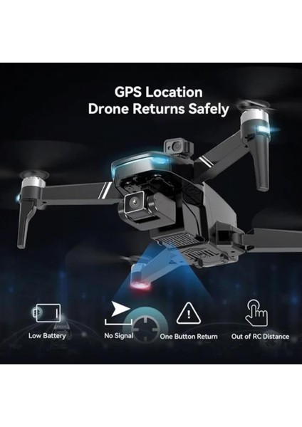 4K Hd Kameralı Engellerden Kaçınma, Takip Sensörlü 5g Wifi Kumandalı Fpv Pro Drone