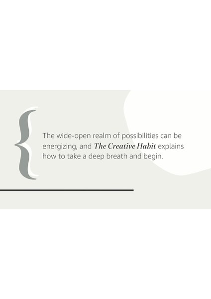 The Creative Habit / Learn It And Use It For Life - Twyla Tharp