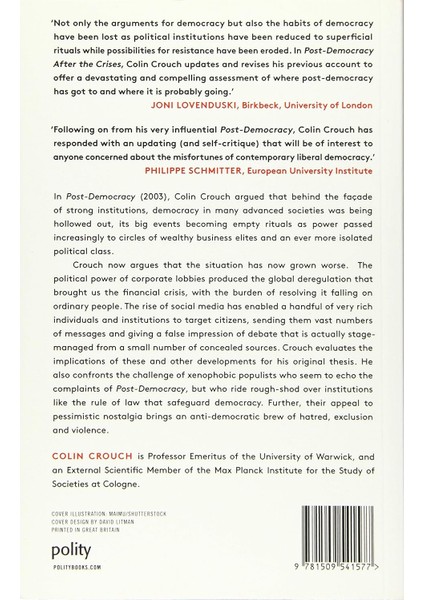 Post-Democracy After The Crises - Colin Crouch fiyatları