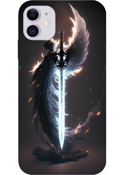 iPhone 11 Uyumlu İçi Kadife Lansman Kılıç Baskılı