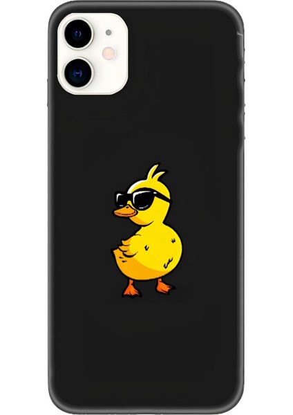 iPhone 12 Uyumlu İçi Kadife Lansman Ördek Baskılı
