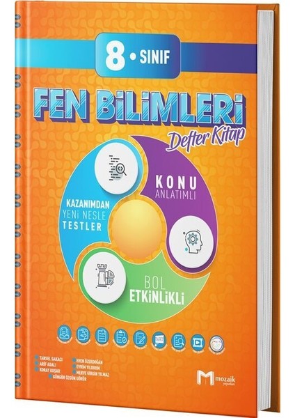 8. Sınıf Fen Bilimleri Defter Kitap