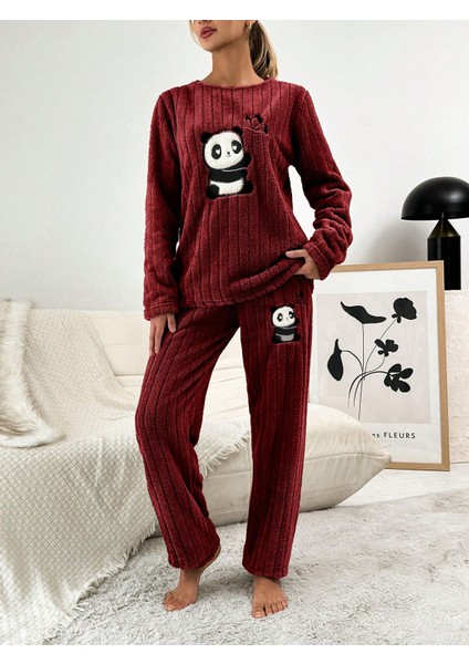 Panda Nakışlı Raporlu Wellsoft Ikili Kadın Pijama Takımı VG060 fiyatları