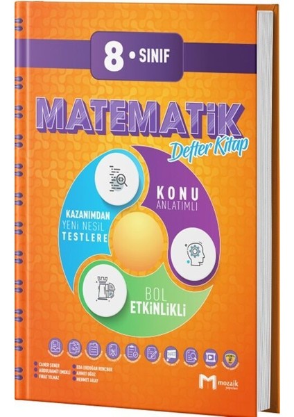 Mozaik 8.sınıf Matematik Defter Kitap