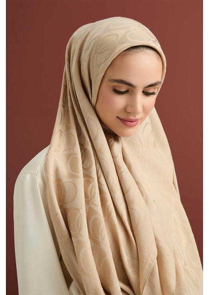 Dama Desen Bej Naia Pamuk Şal 70x200 modelleri