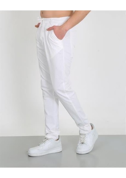 Erkek    Pantolon Crespo  White