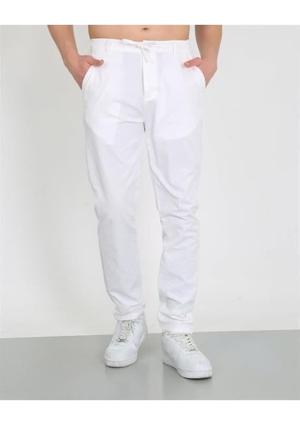 Erkek    Pantolon Crespo  White